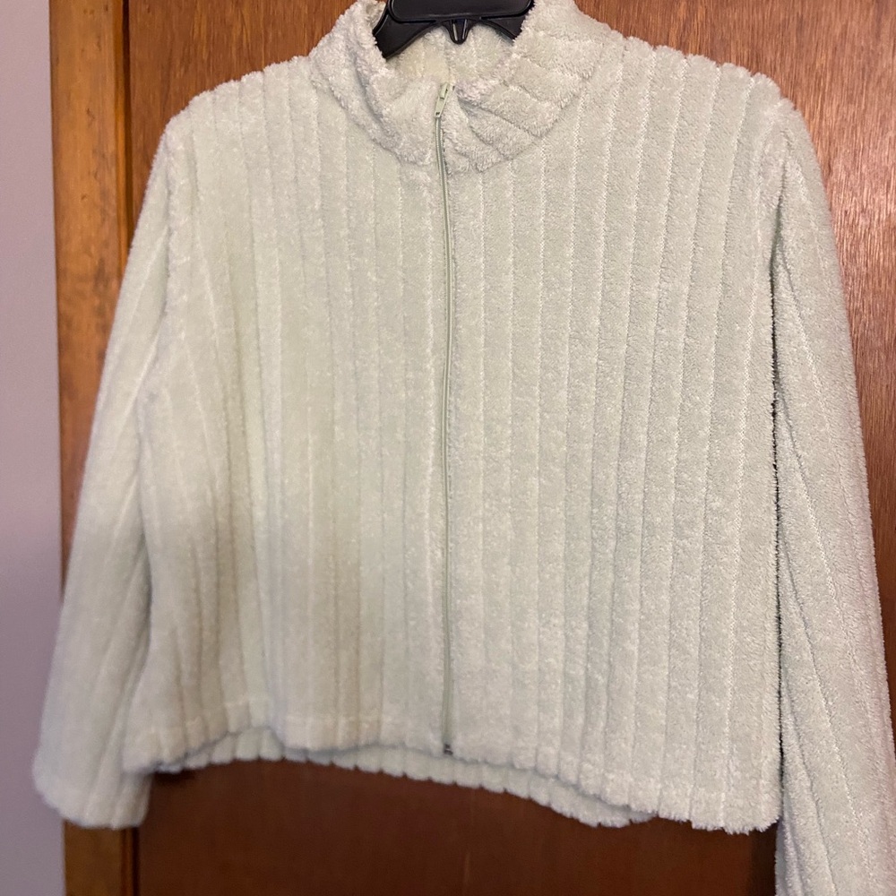 VANITY FAIR Cozy Ribbed Zip-Up Jacket